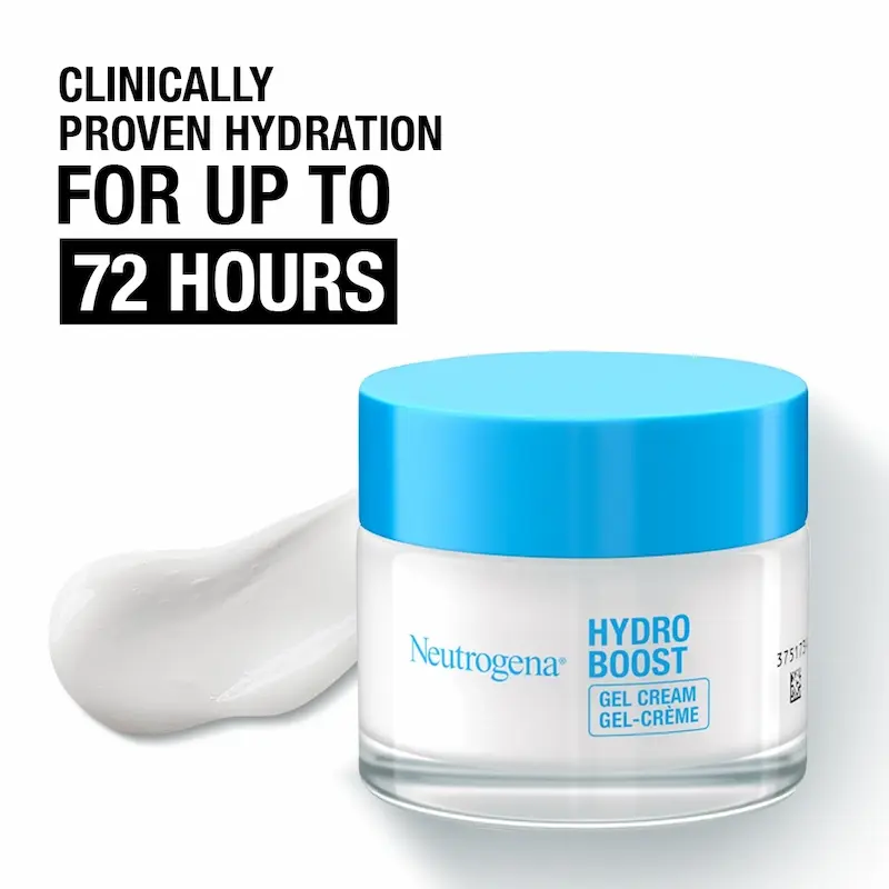 Neutrogena Hydro Boost Gel-Cream jar and product texture