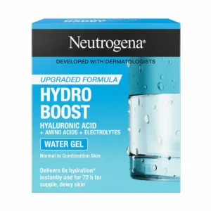 Neutrogena Hydro Boost Water Gel 50ml carton, upgraded formula for normal to combination and oily skin types