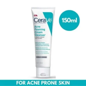 CeraVe Acne Foaming Cream Cleanser with 4% Benzoyl Peroxide for acne treatment in Pakistan