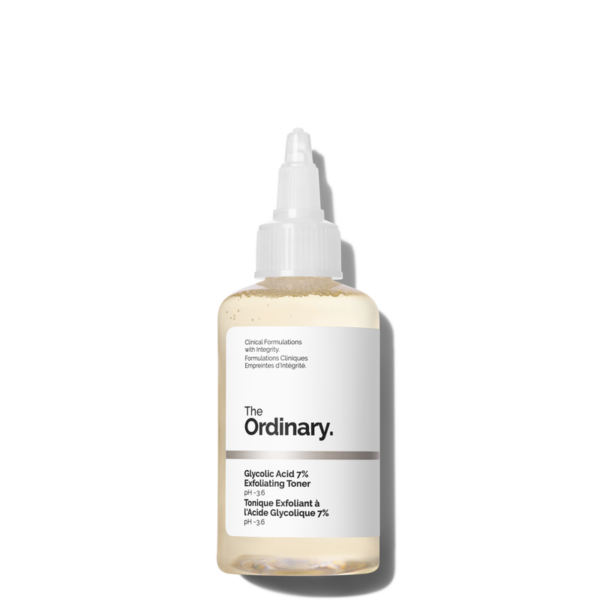 The Ordinary Glycolic Acid 7% Toner, Exfoliating facial toner for acne, dark spots, and anti-aging in Pakistan.