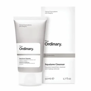 The Ordinary Squalane Cleanser 50ml tube, a soap-free and non-comedogenic moisturizing cleanser
