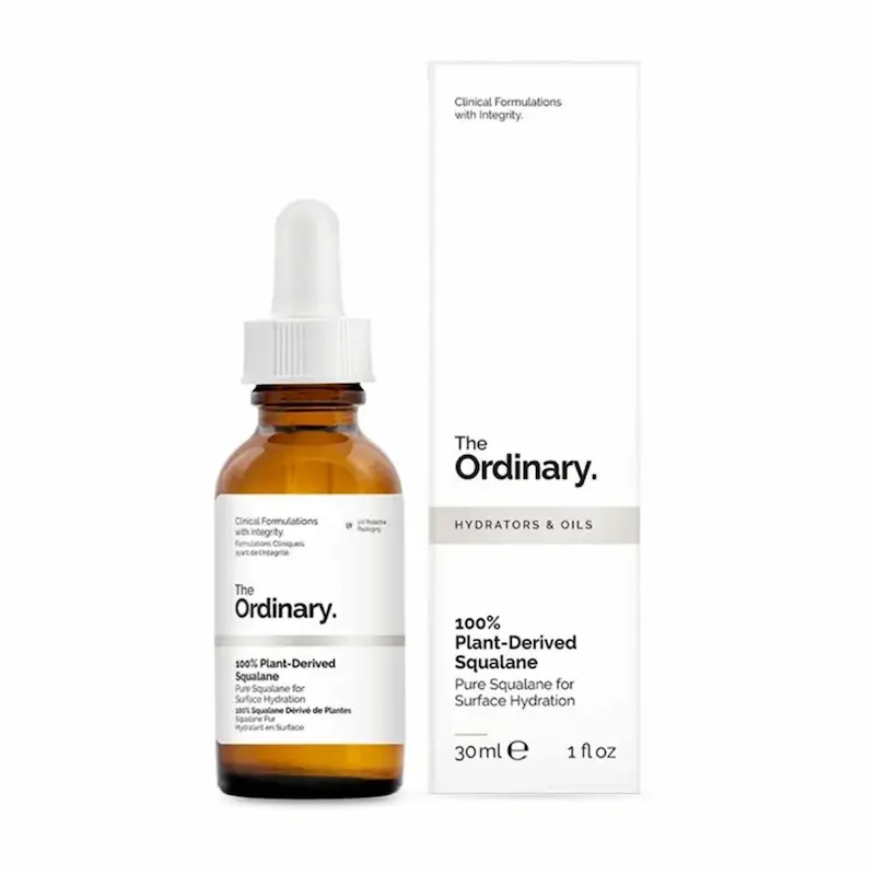 The Ordinary 100% Plant-Derived Squalane: Non-comedogenic hydrator for face and hair
