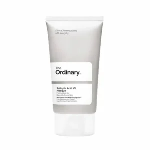 The Ordinary Salicylic Acid 2% Masque tube for oily and acne-prone skin, charcoal and clay infused pore-cleansing treatment