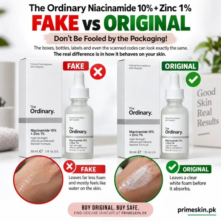 The Ordinary Niacinamide Serum Original vs Fake in Pakistan